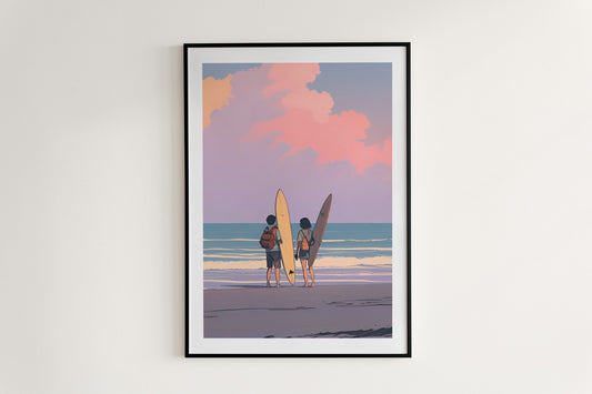 Anime Scenery - Sunset Surf