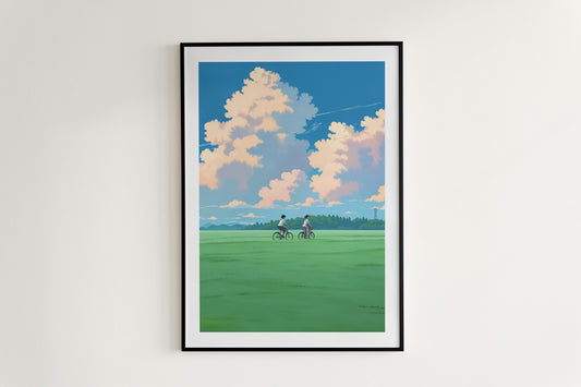 Anime Scenery - Grassland Biking