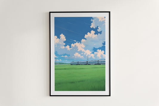 Anime Scenery - Grassland Train